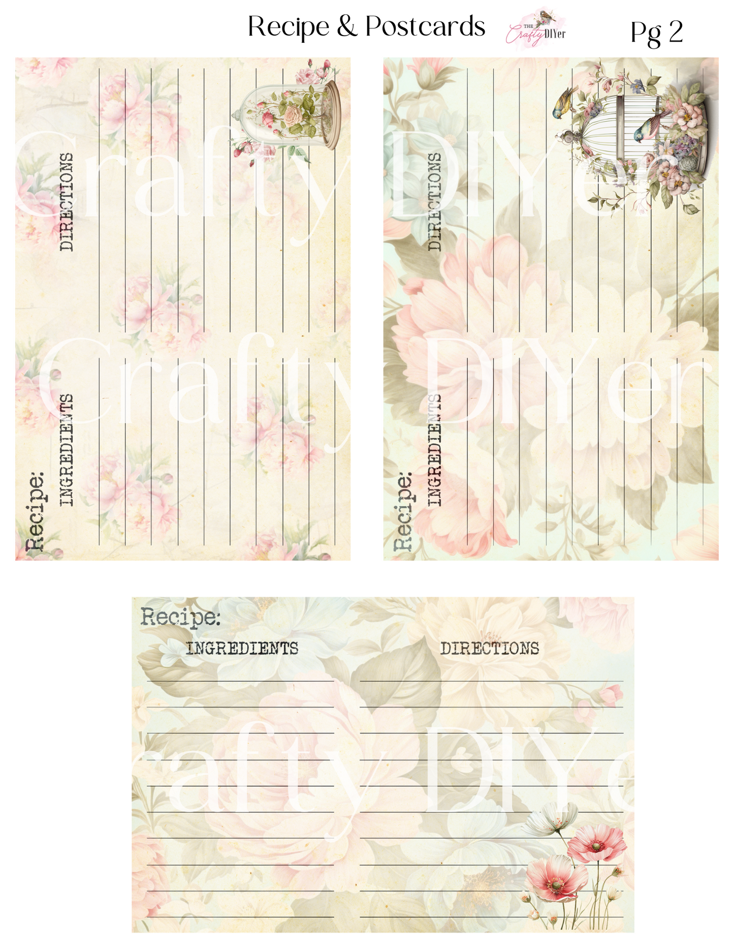 Recipe & Postcards Digital Printables (April 2024 DPC Exclusive)