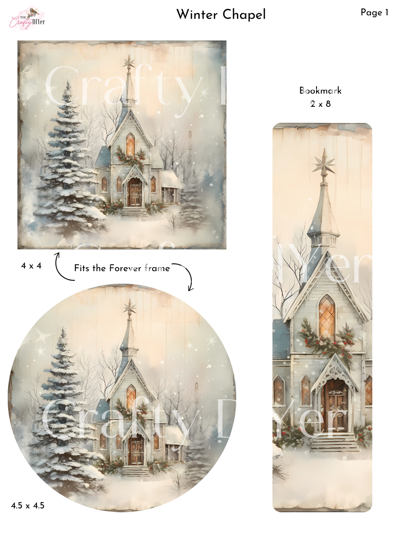 Winter Chapel Digital Printables - Digital Print Club Exclusive