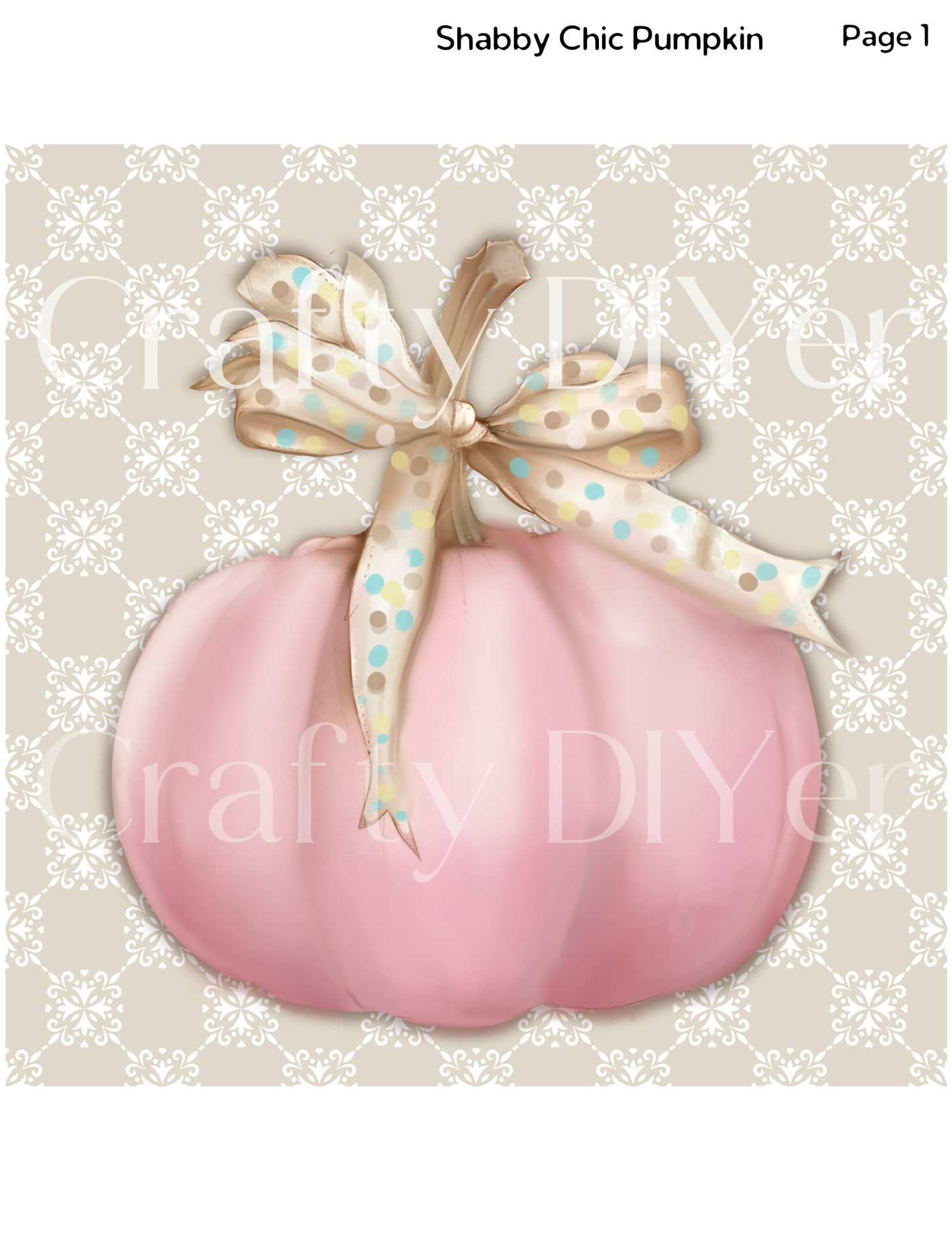 Shabby Pink Pumpkins Digital Printables