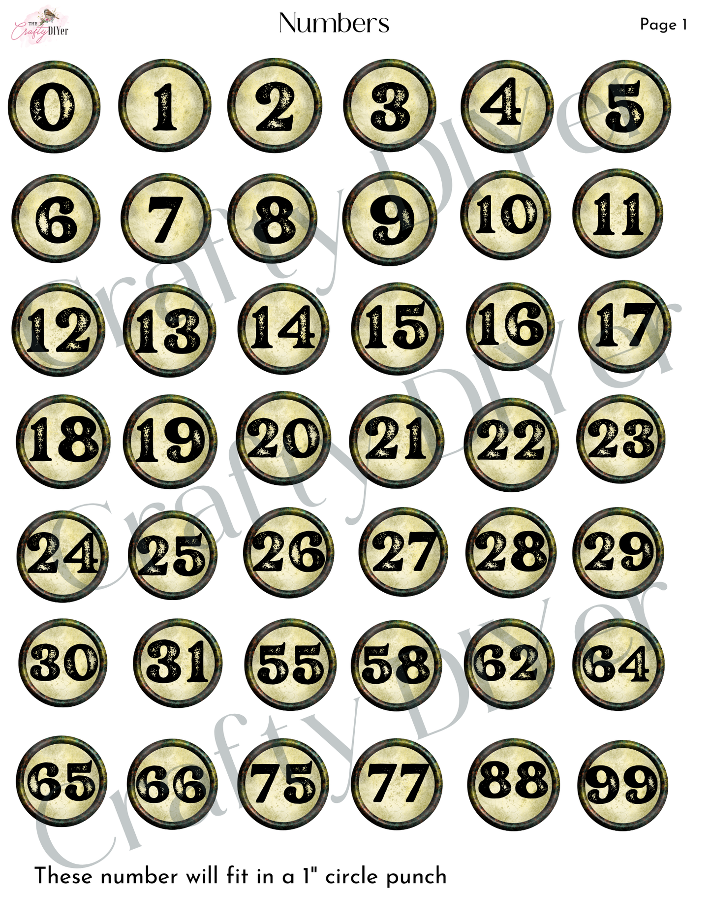 Numbers Digital Printables