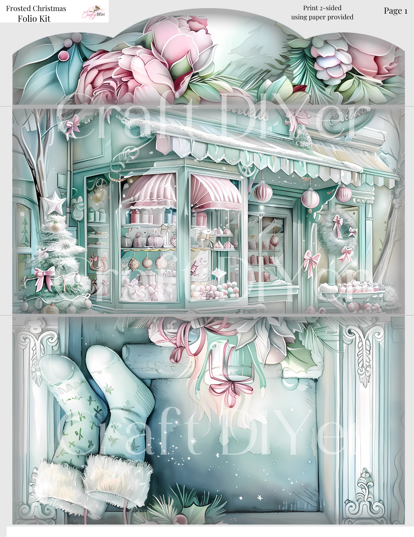 Frosted Christmas Folio Kit Digital Printables