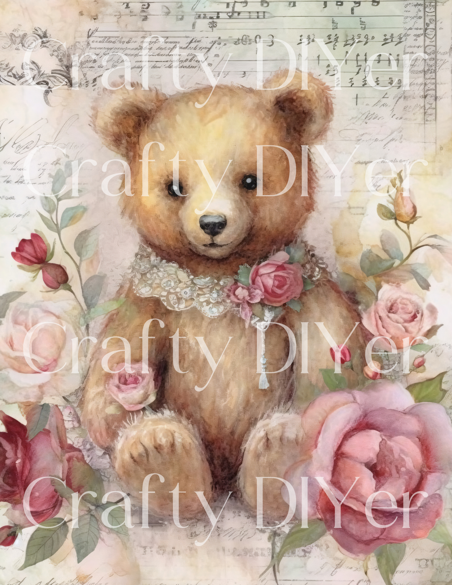 Shabby Bear Printables