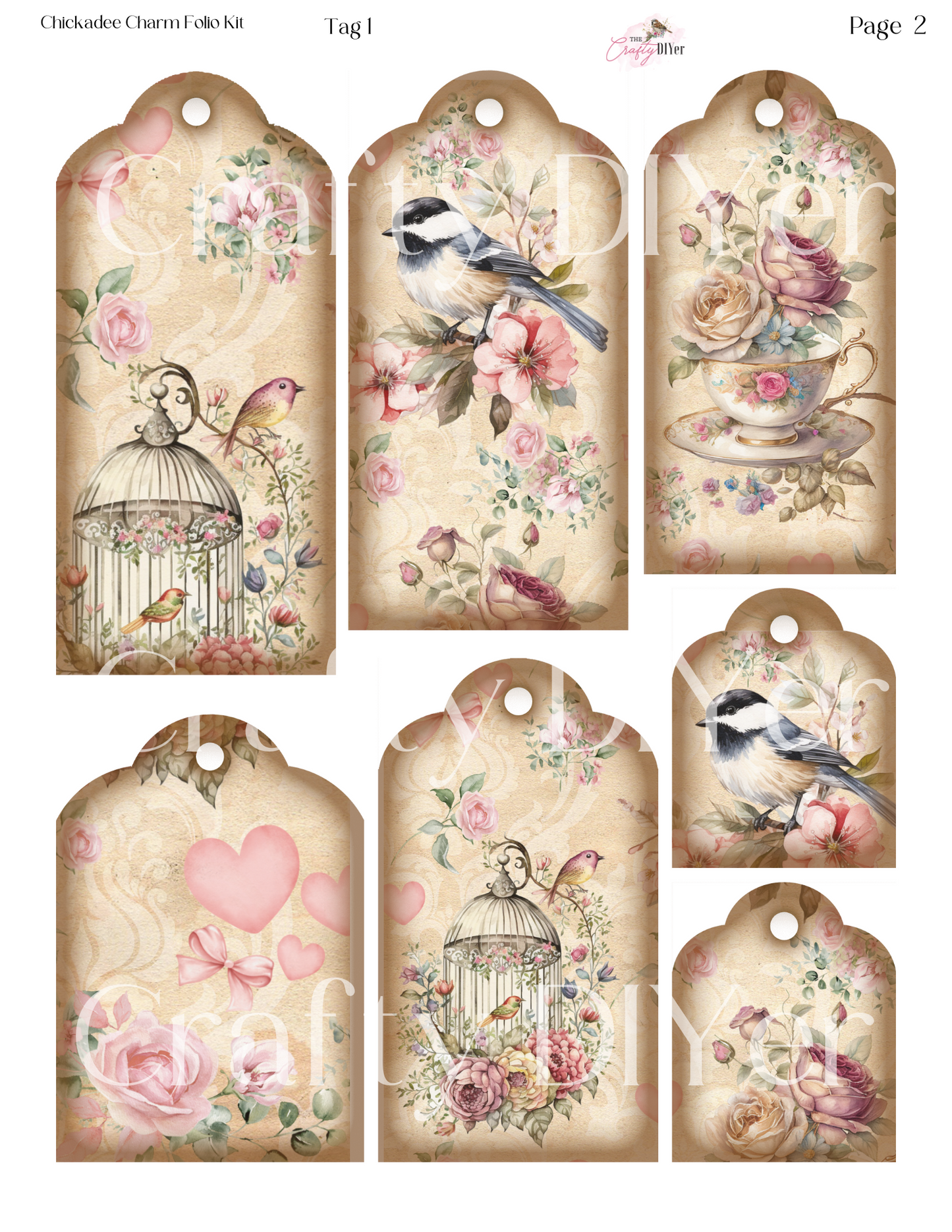 Chicadee Charm Folio Kit Digital Printables (January 2024 DPC Exclusive)