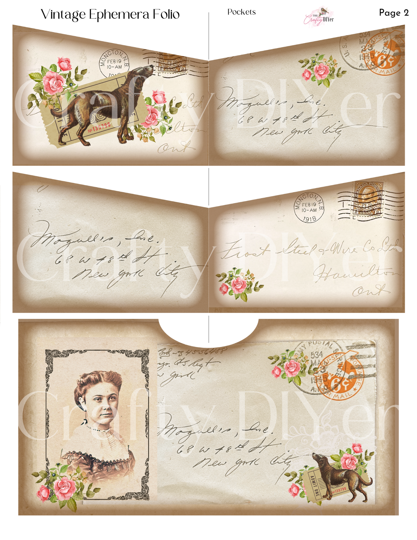 Vintage Ephemera Folio Kit Digital Printables