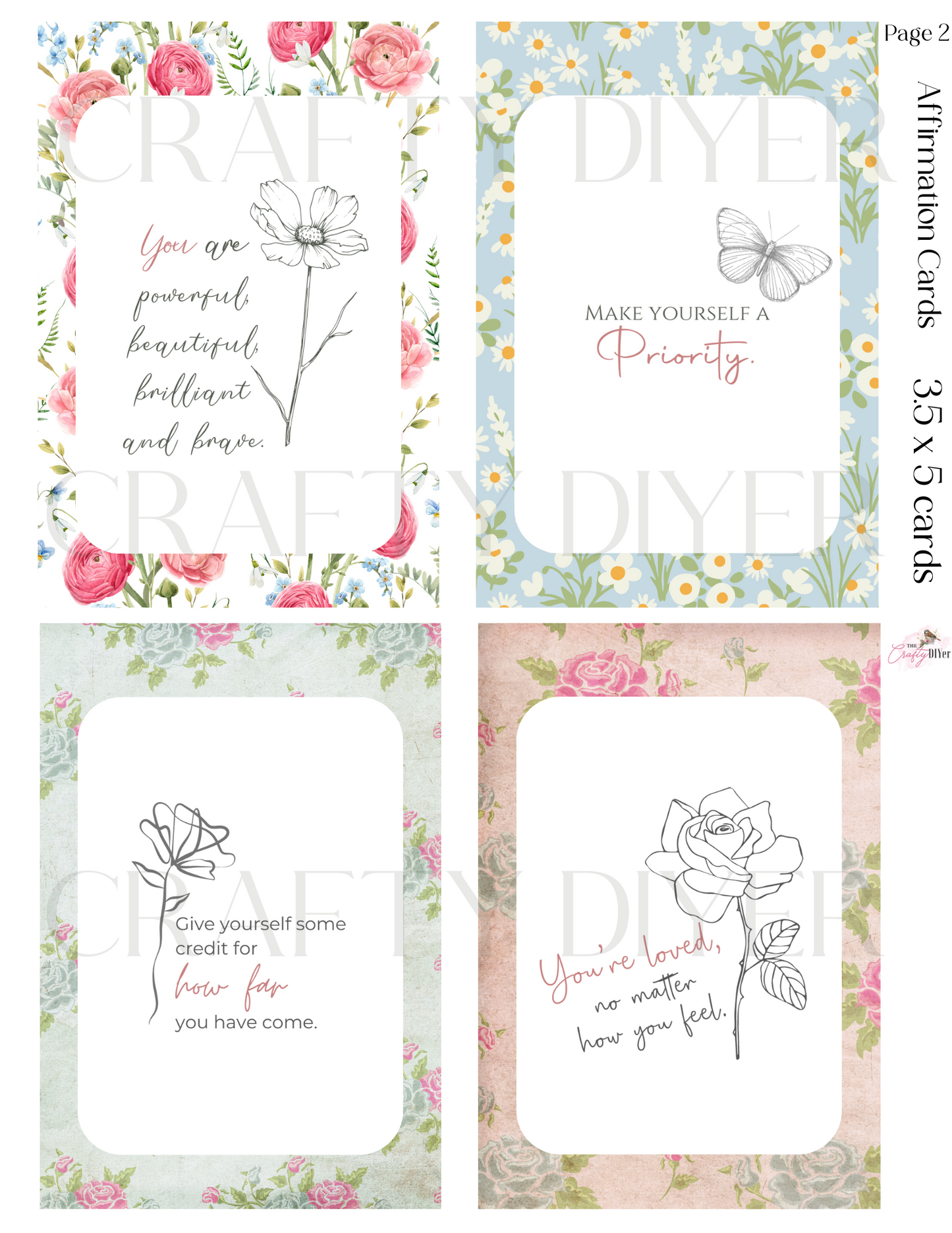 Affirmation Cards Digital Printables