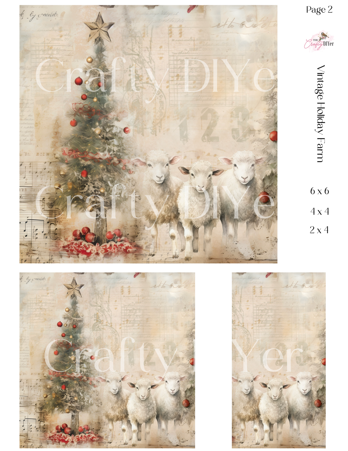 Vintage Holiday Farm Digital Printables