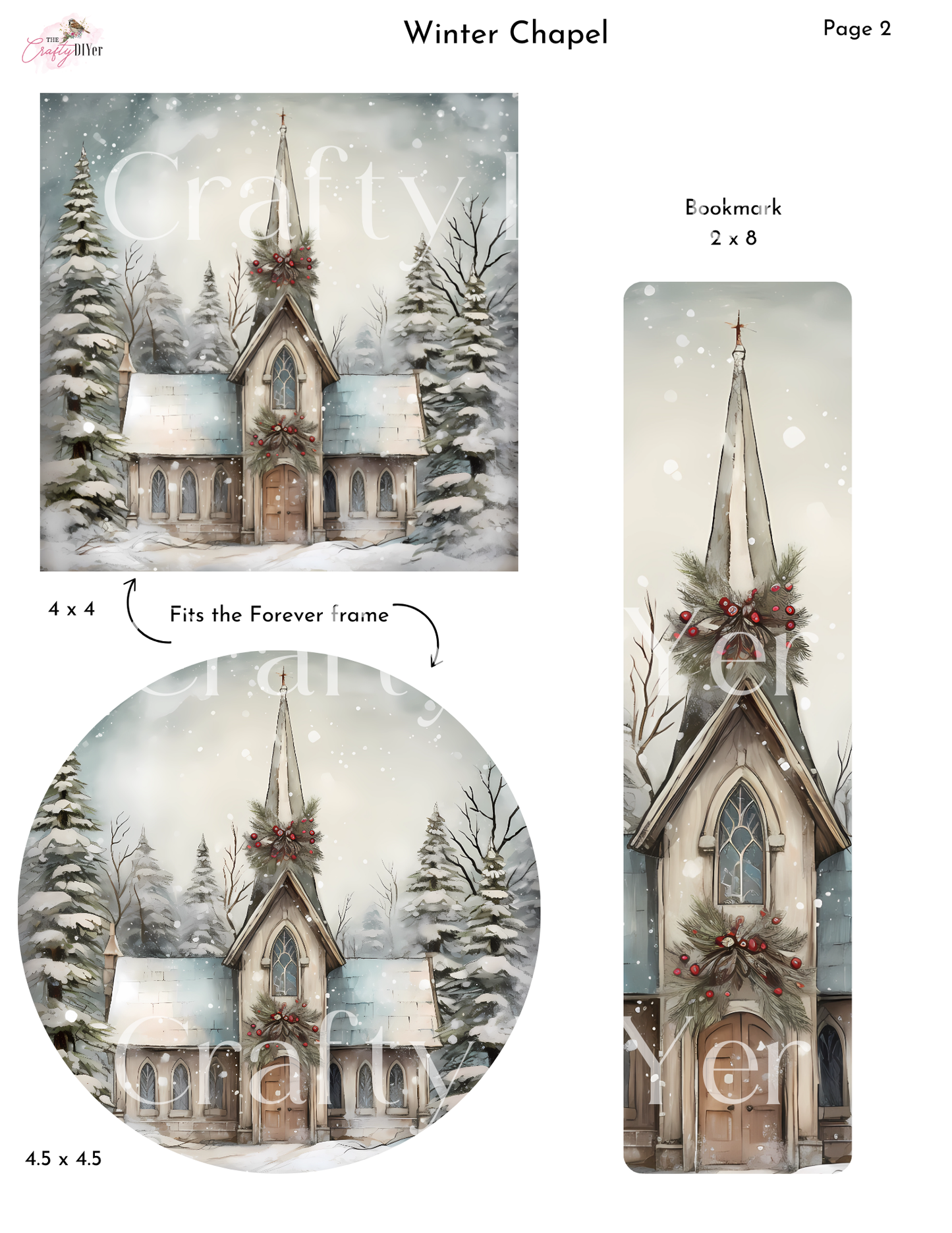 Winter Chapel Digital Printables - Digital Print Club Exclusive