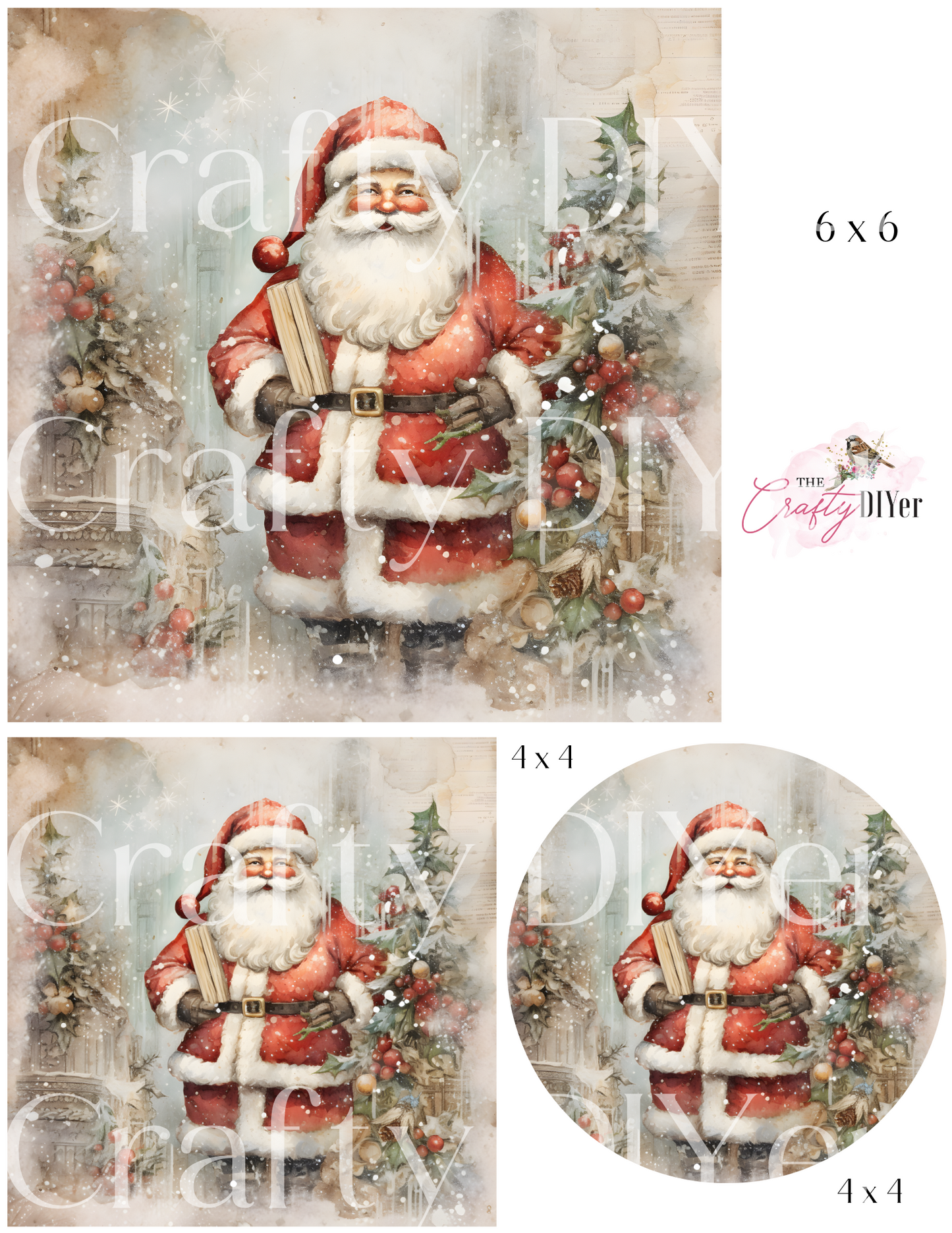 Old Time Christmas Digital Print