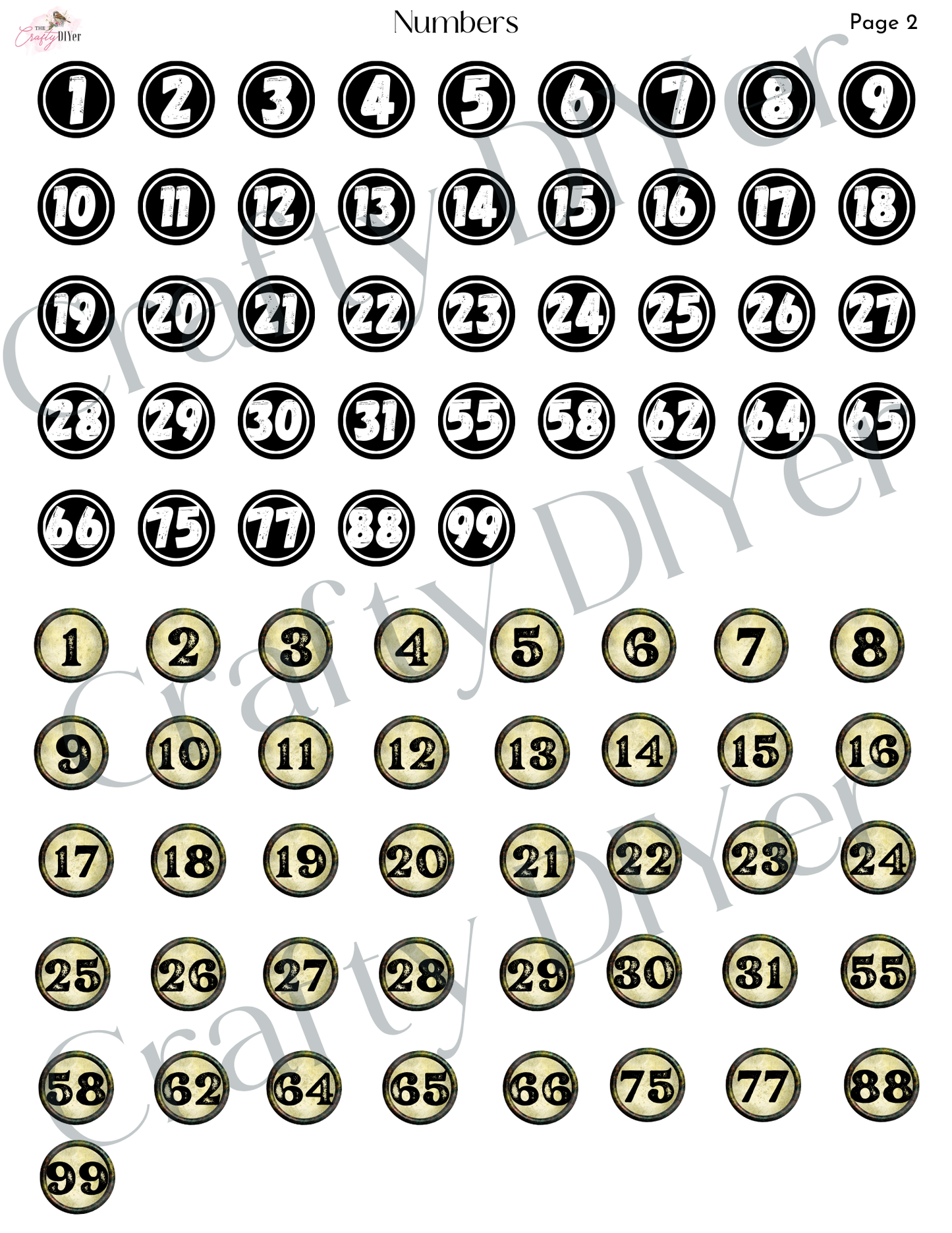 Numbers Digital Printables