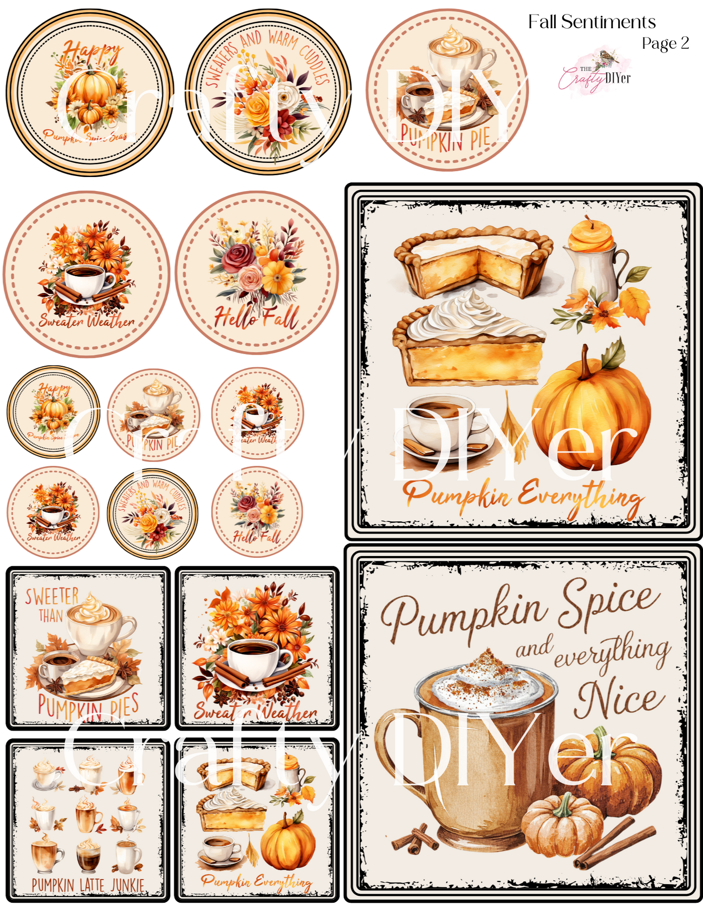 Fall Sentiments Digital Printables