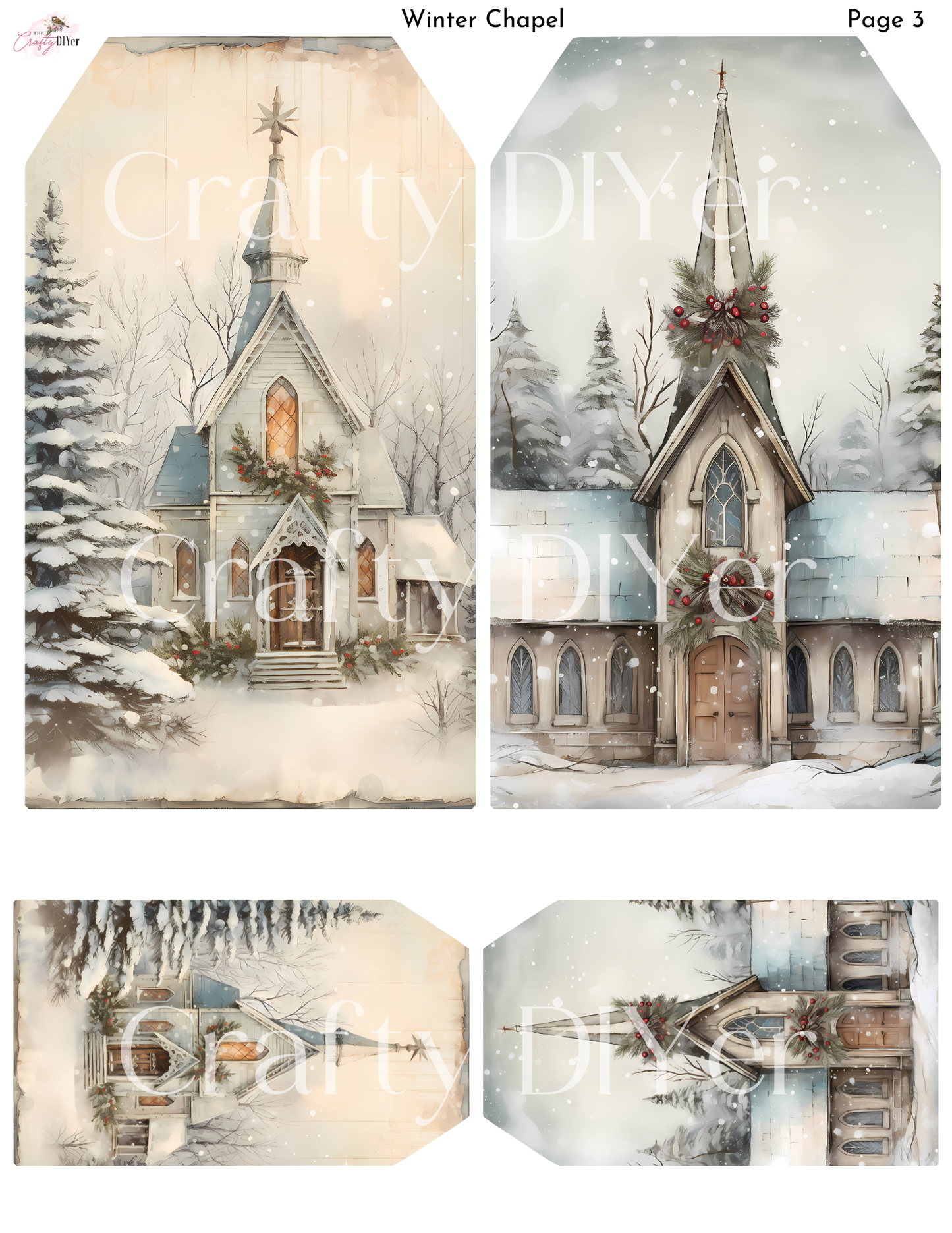 Winter Chapel Digital Printables - Digital Print Club Exclusive