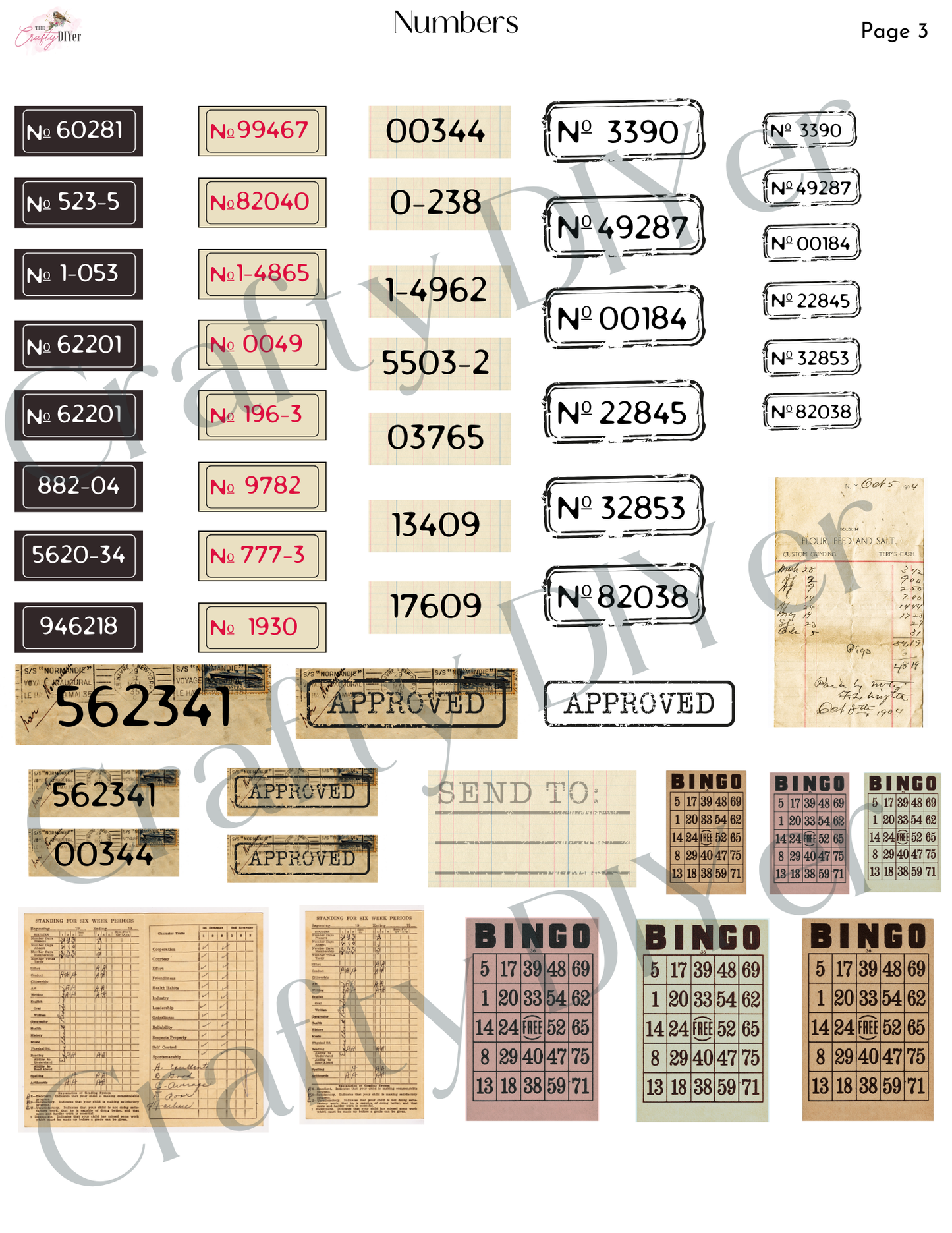 Numbers Digital Printables