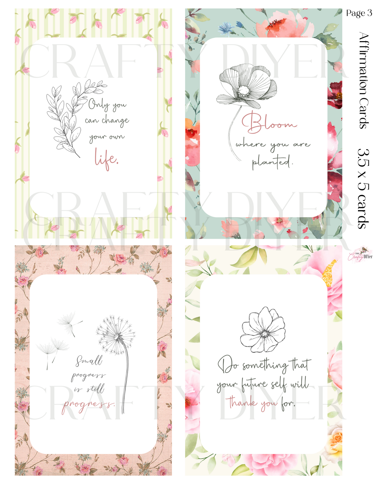 Affirmation Cards Digital Printables