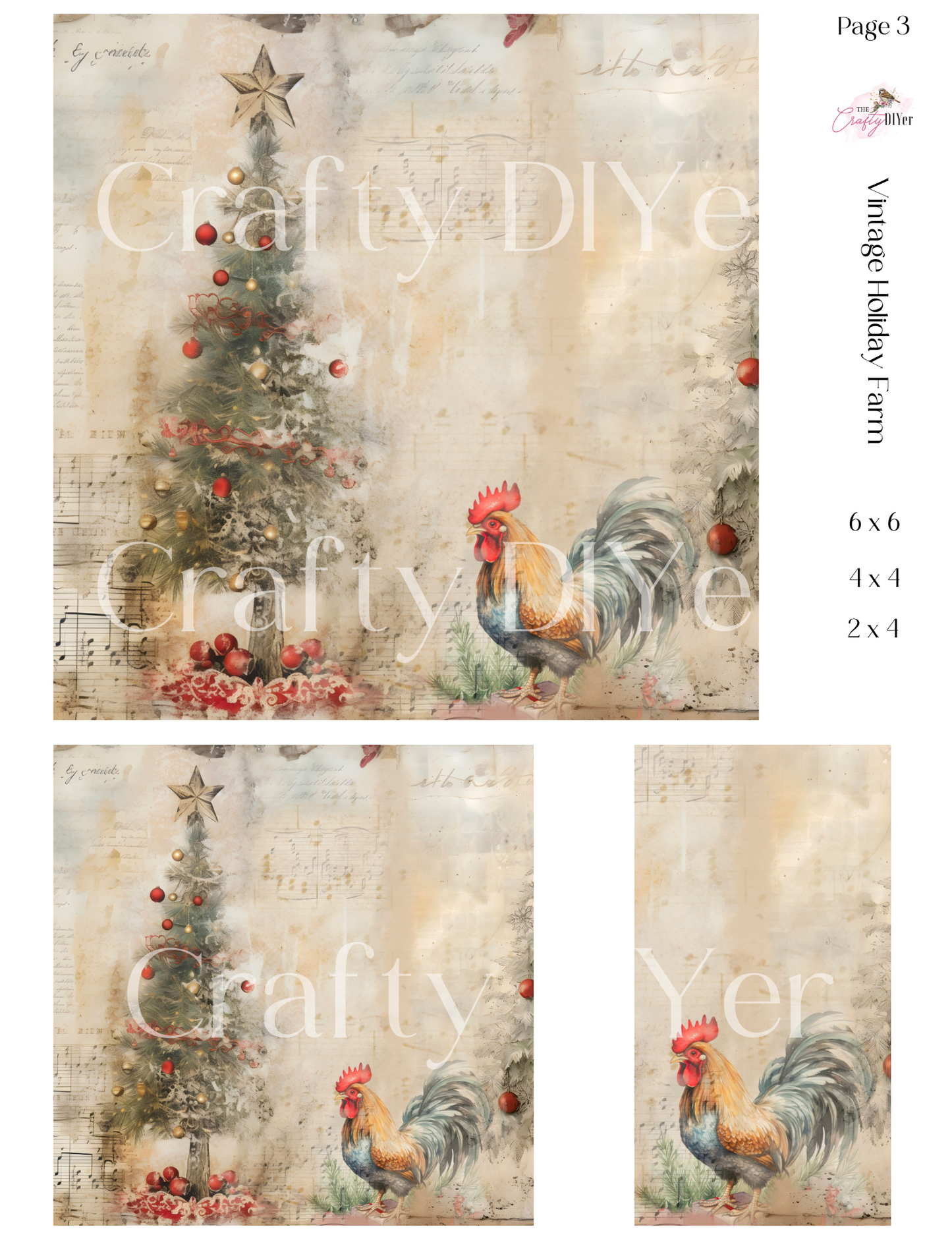 Vintage Holiday Farm Digital Printables