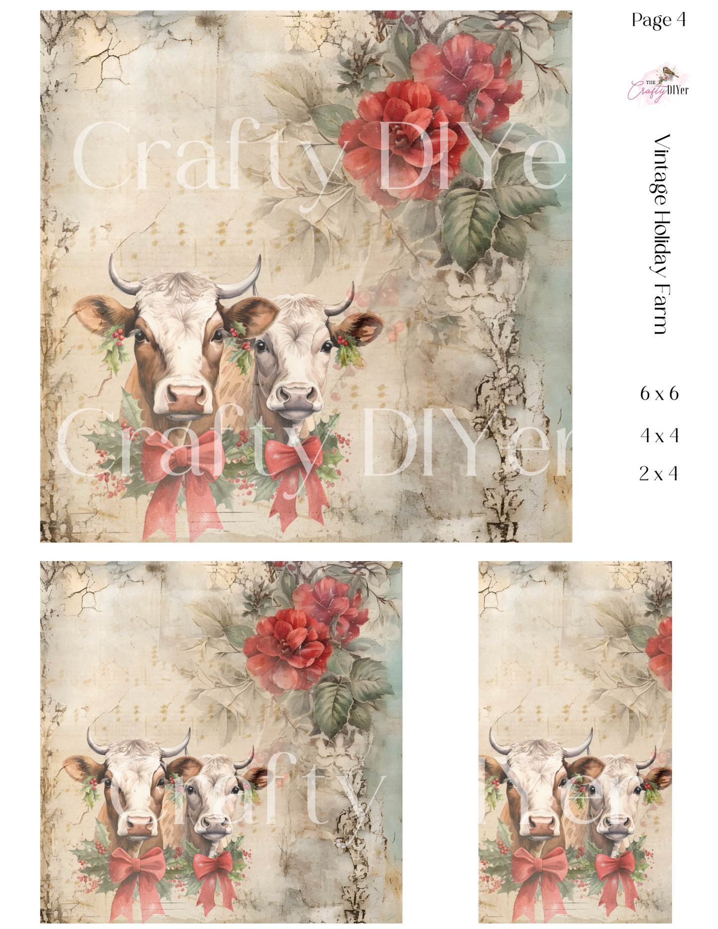 Vintage Holiday Farm Digital Printables