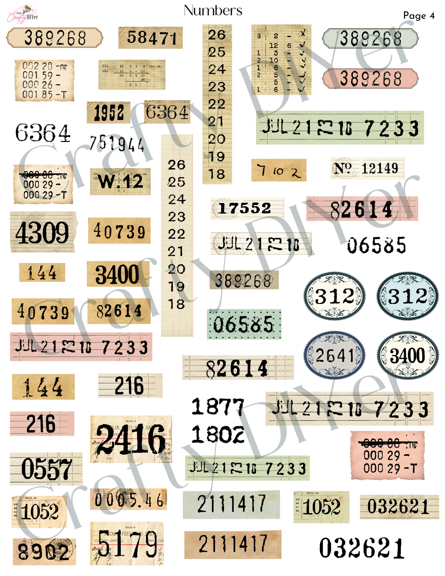 Numbers Digital Printables