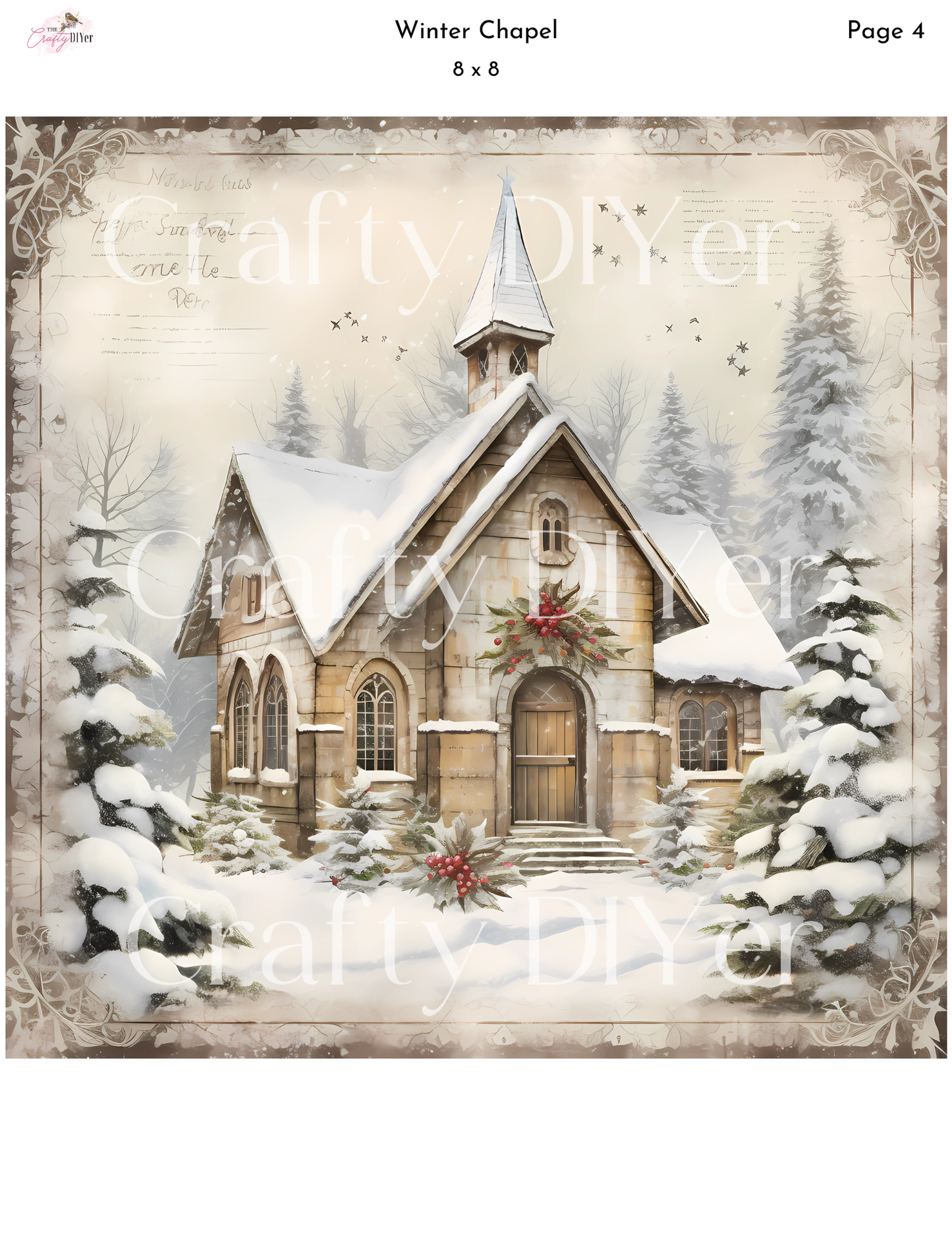 Winter Chapel Digital Printables - Digital Print Club Exclusive