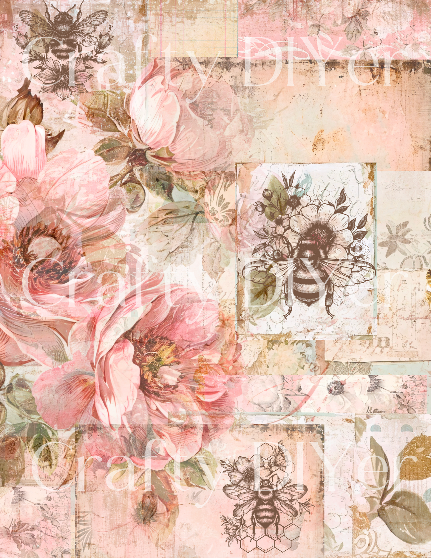 Scrapbook Paper Collage Digital Printables