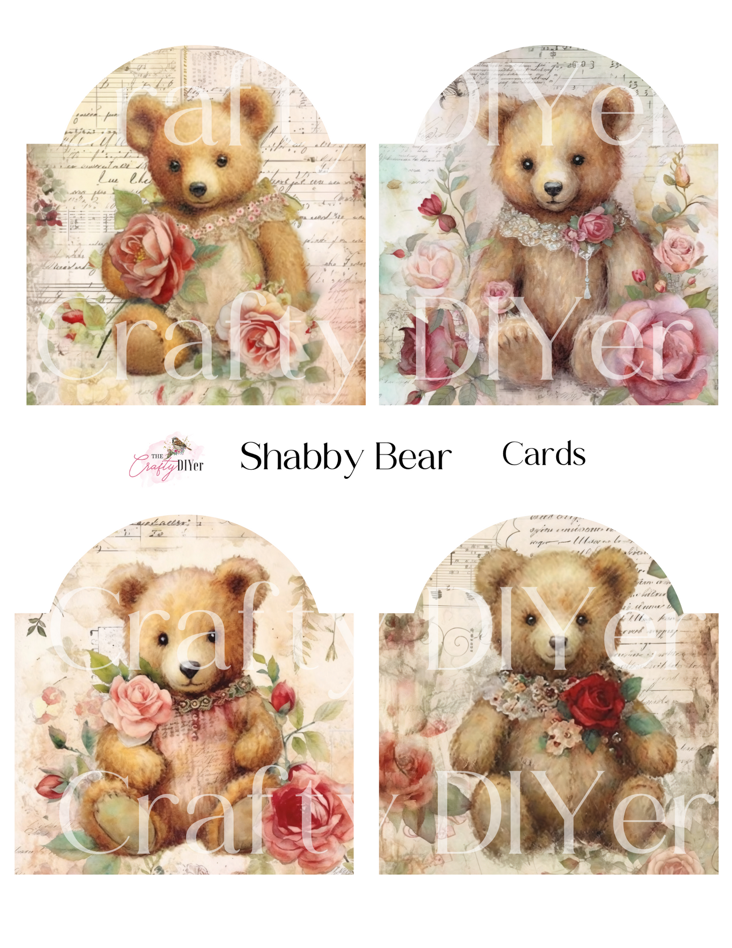 Shabby Bear Printables