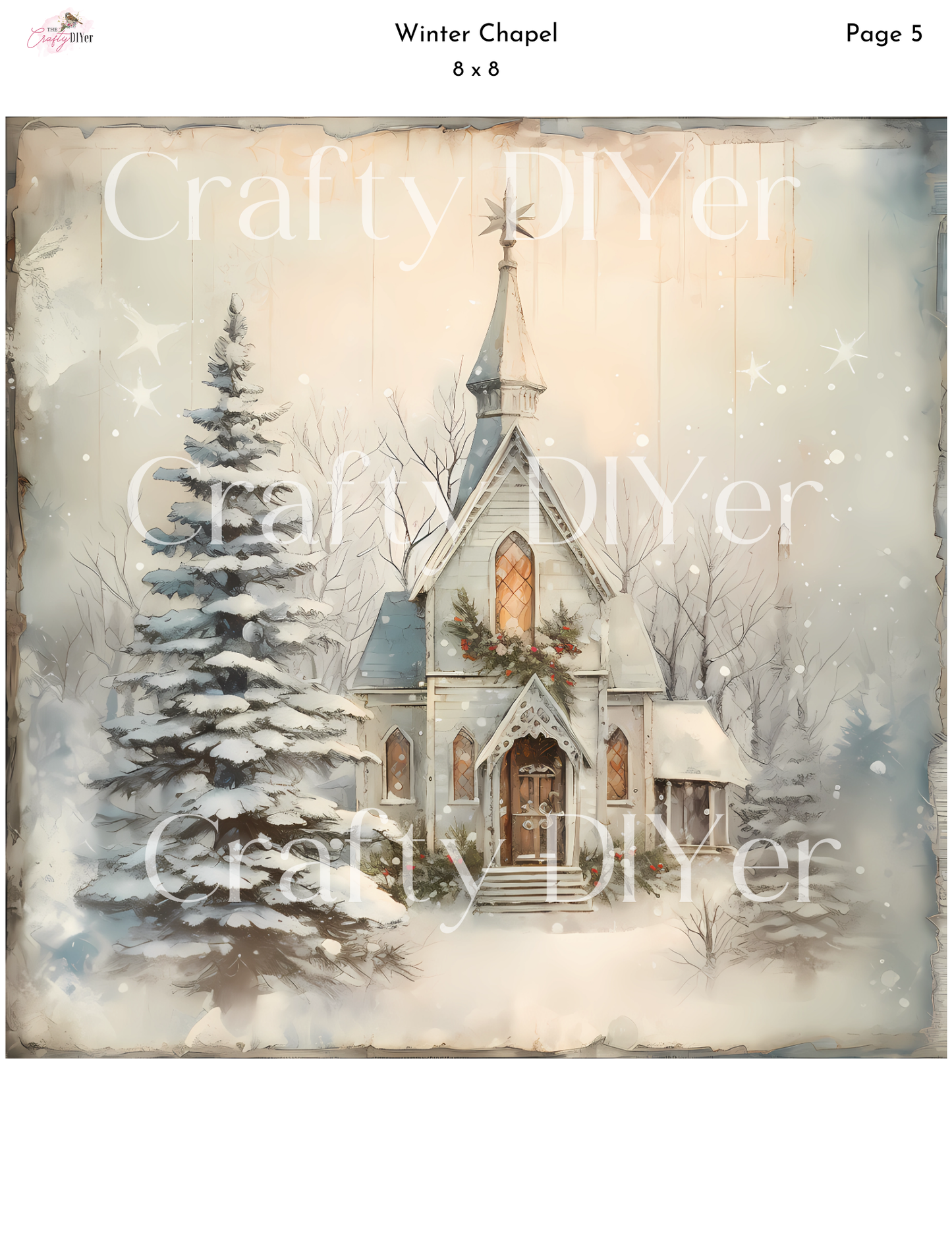 Winter Chapel Digital Printables - Digital Print Club Exclusive