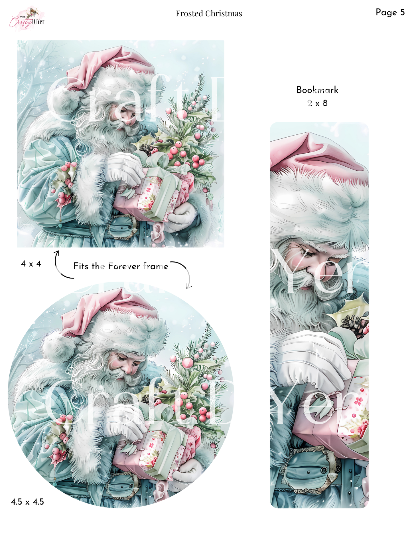 Frosted Christmas Folio Kit Digital Printables