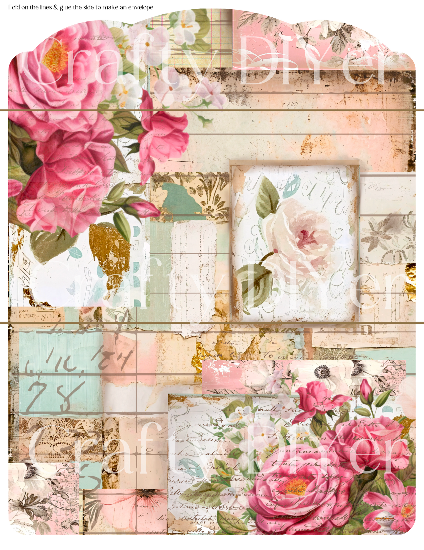 Scrapbook Paper Collage Digital Printables