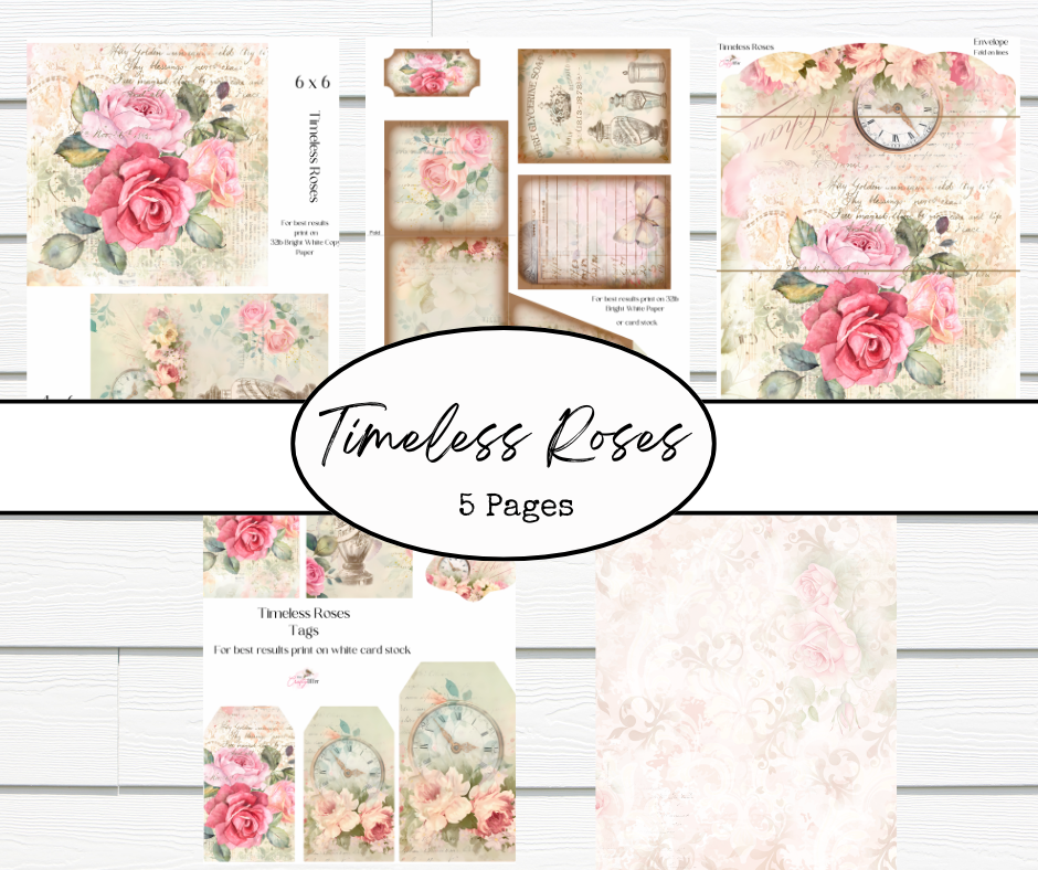 Timeless Roses Folio Kit Digital Printables (July 2024 DPC Exclusive)