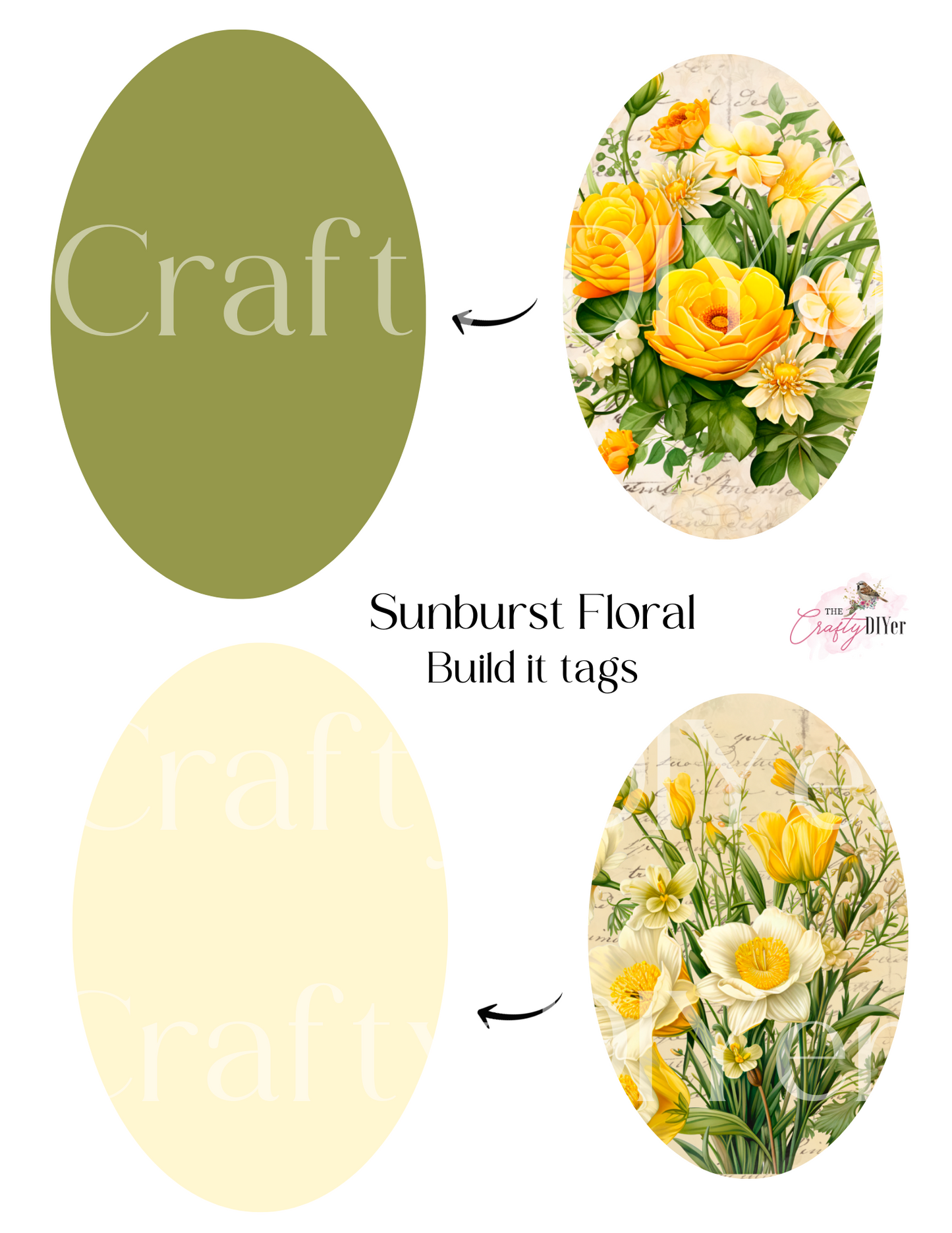 Sunburst Floral Digital Printables