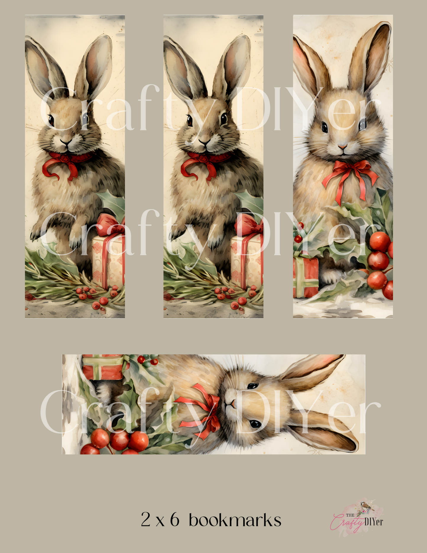 Holiday Hare Digital Print