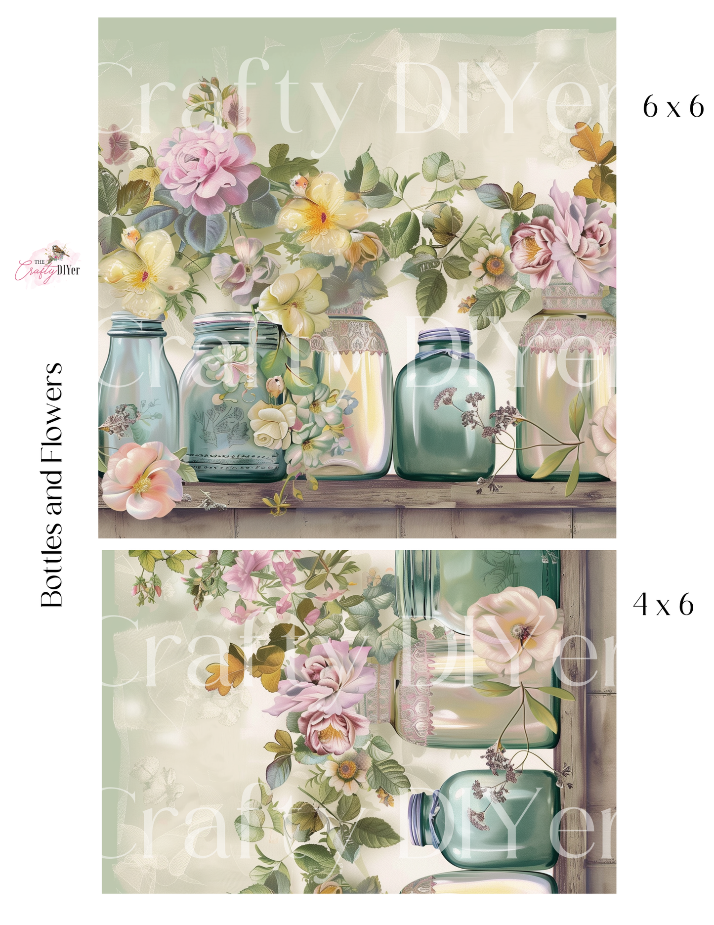 Bottles and Flowers Digital Printables (June 2024 DPC Exclusive)