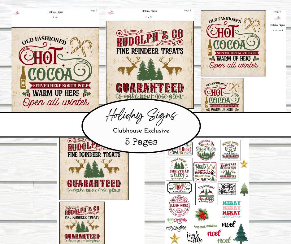 Holiday Signs Digital Printables (October 2024 DPC Exclusive)