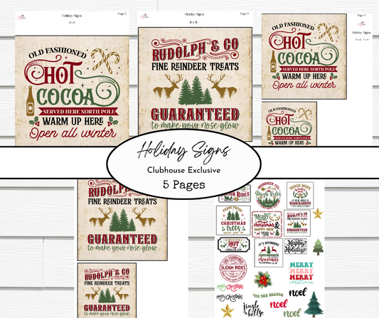 Holiday Signs Digital Printables (October 2024 DPC Exclusive)