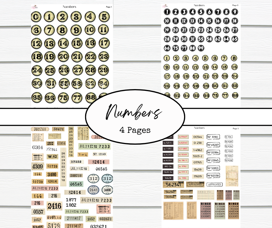 Numbers Digital Printables