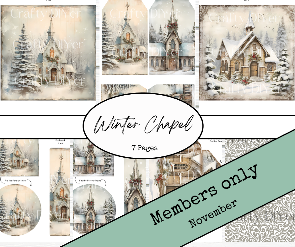 Winter Chapel Digital Printables - Digital Print Club Exclusive