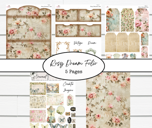 Rosy Dream Folio Digital Printables