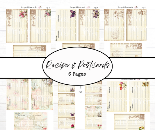 Recipe & Postcards Digital Printables (April 2024 DPC Exclusive)