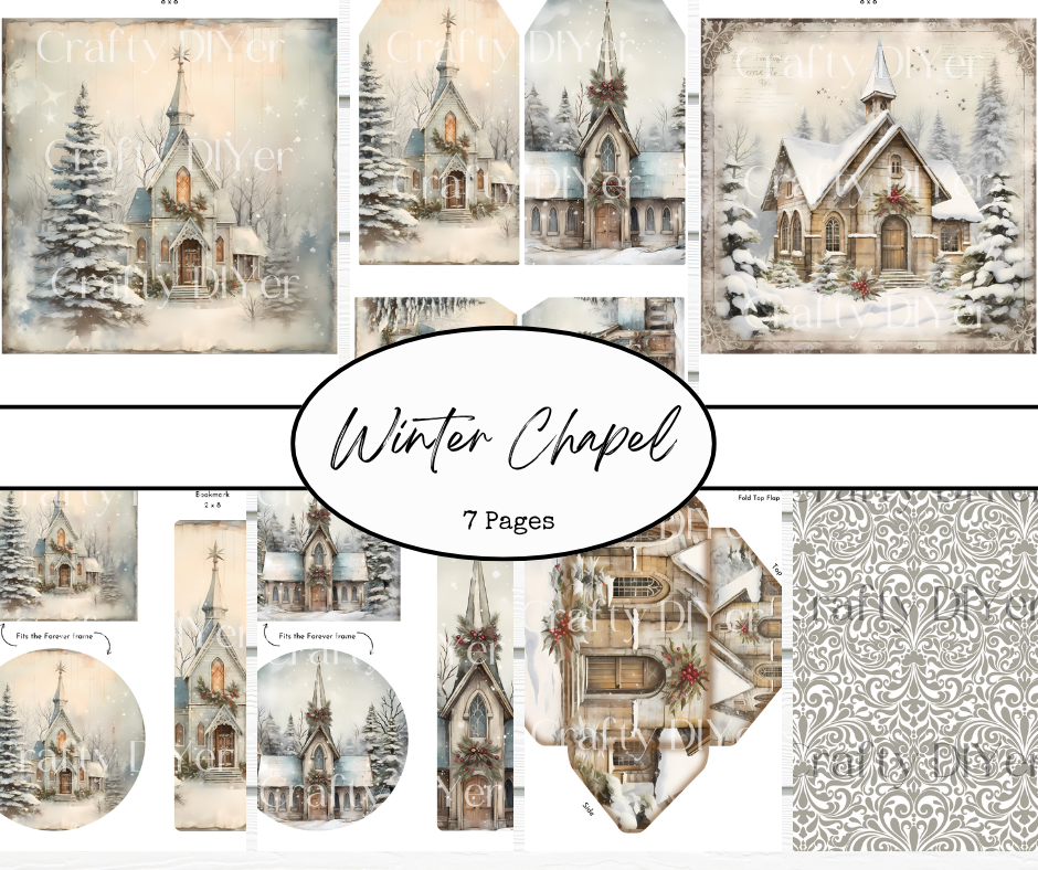 Winter Chapel Digital Printables - Digital Print Club Exclusive