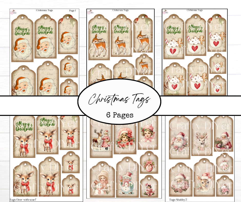 Christmas Tags Digital Printables (November 2023 DPC Exclusive)