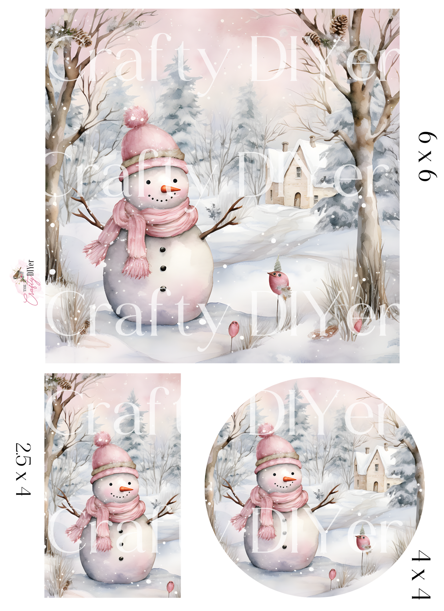 Shabby Christmas Trio Digital Print "JINGLE MINGLE EVENT"