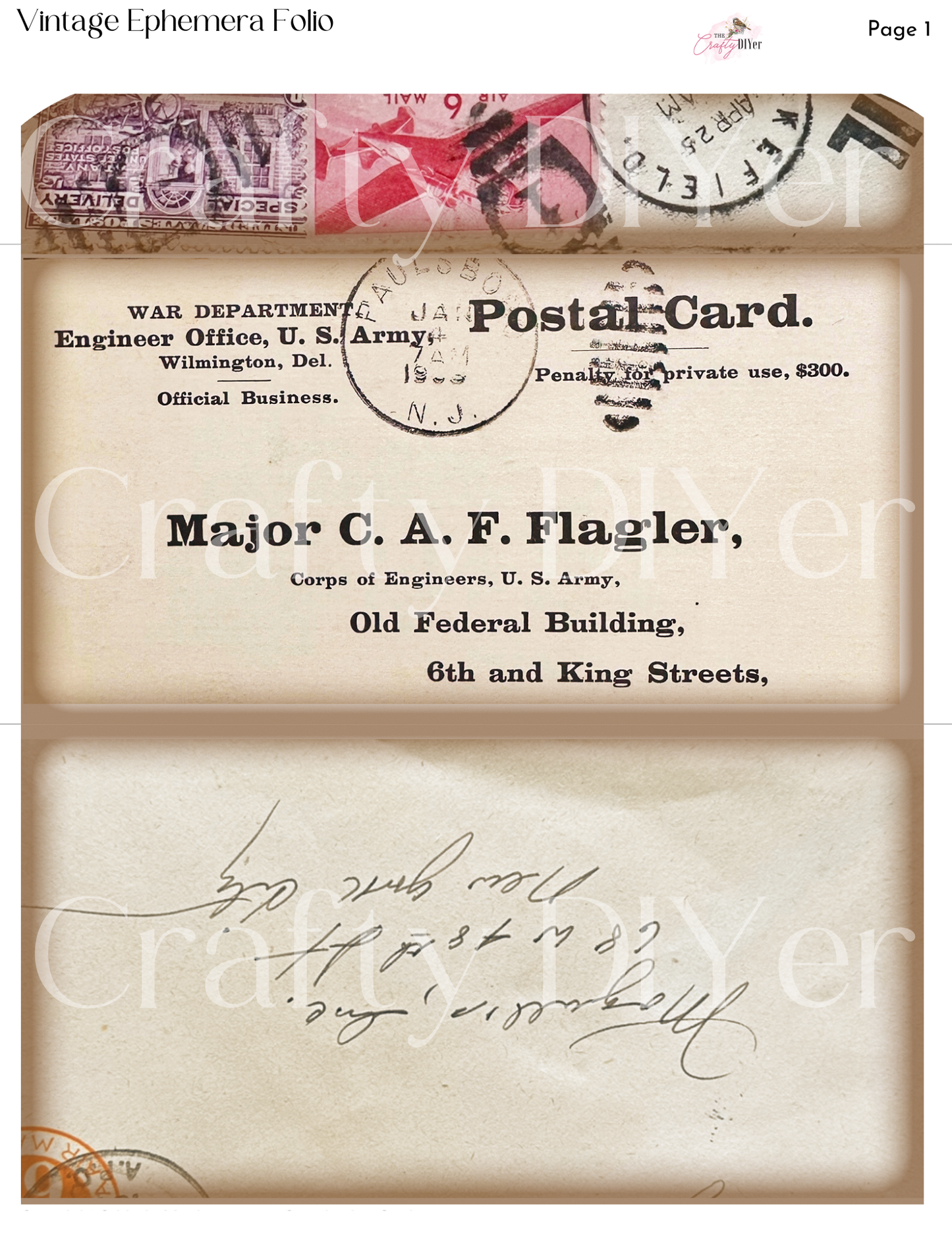 Vintage Ephemera Folio Kit Digital Printables